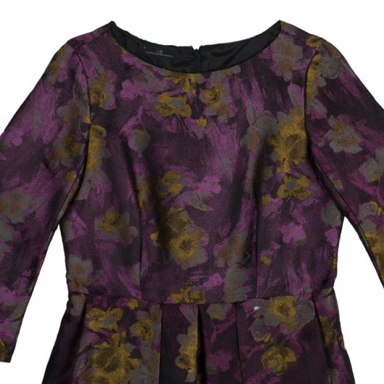 Pre Owned CH Carolina Herrera Floral Printed Dress M