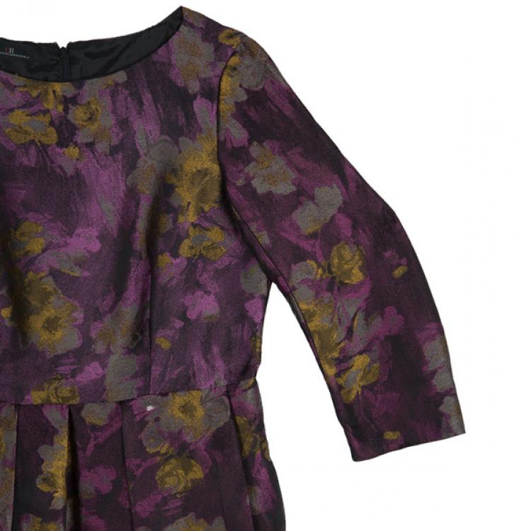 Pre Owned CH Carolina Herrera Floral Printed Dress M