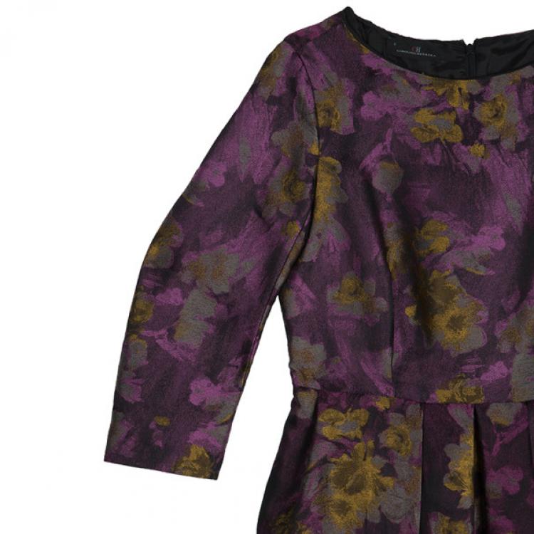 Pre Owned CH Carolina Herrera Floral Printed Dress M
