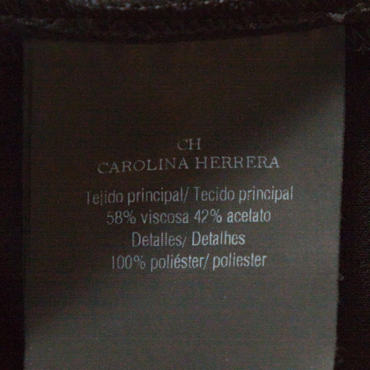Pre Owned CH Carolina Herrera Monochrome Crepe Abaya S