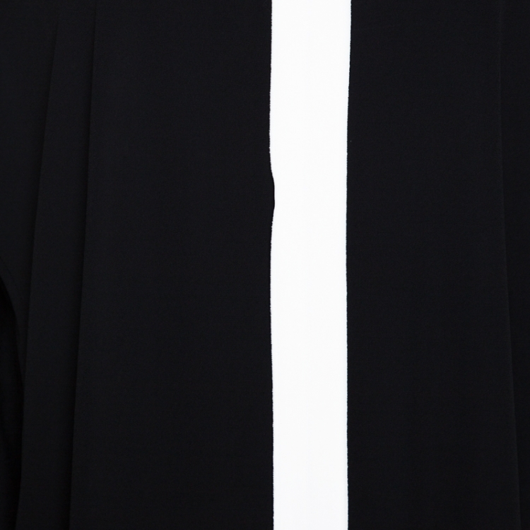 Pre Owned CH Carolina Herrera Monochrome Crepe Abaya S