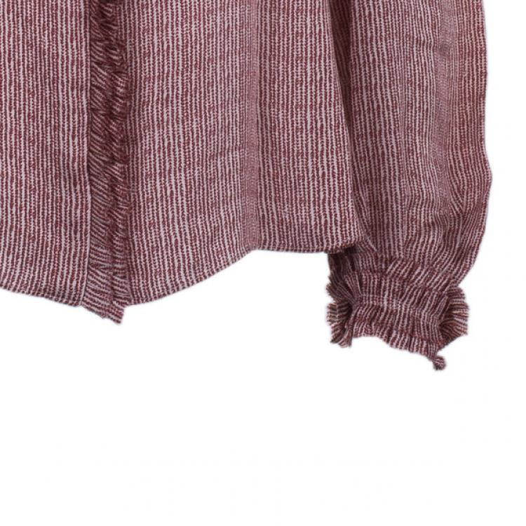 Pre Owned CH Carolina Herrera Silk Pleated Detail Top M