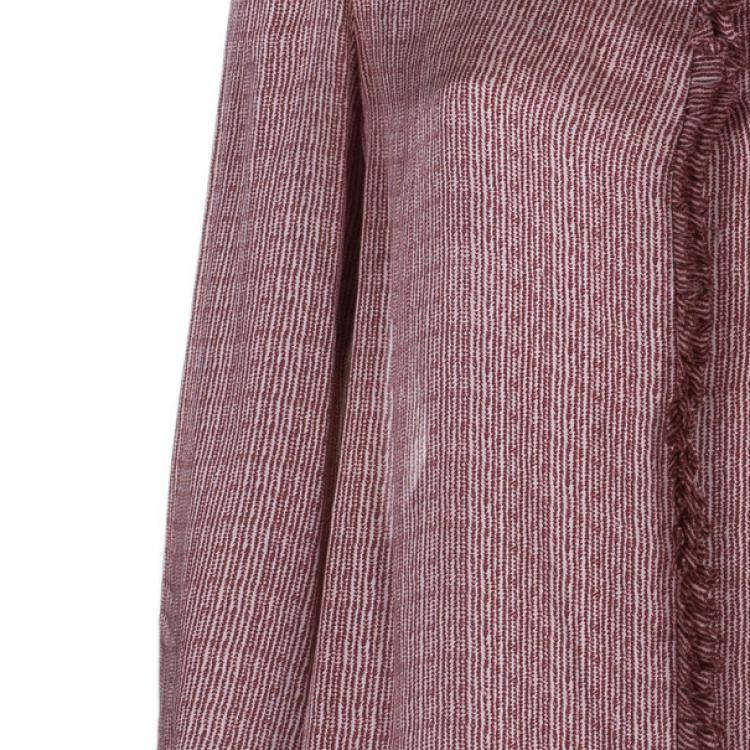 Pre Owned CH Carolina Herrera Silk Pleated Detail Top M