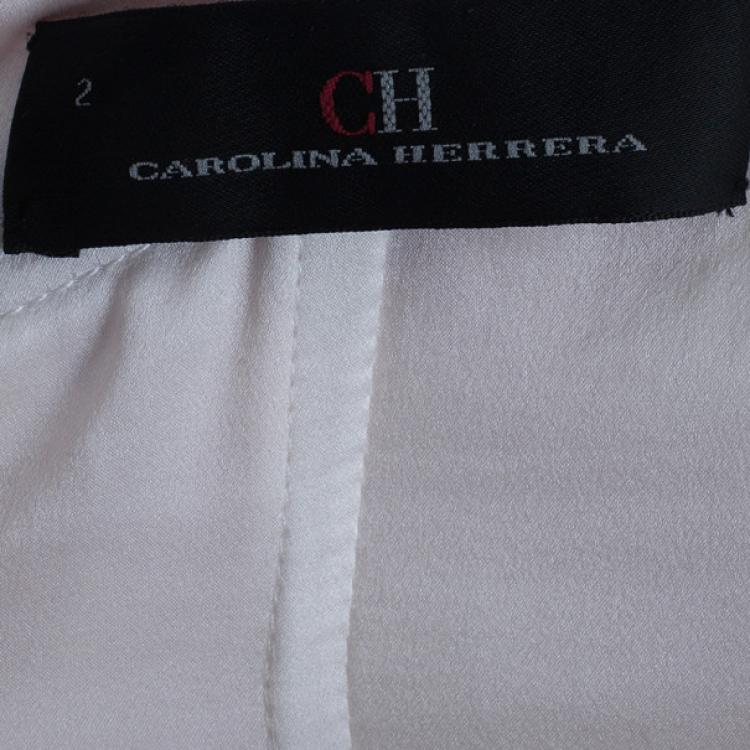 Pre Owned CH Carolina Herrera One Shoulder Printed Maxi Dress S