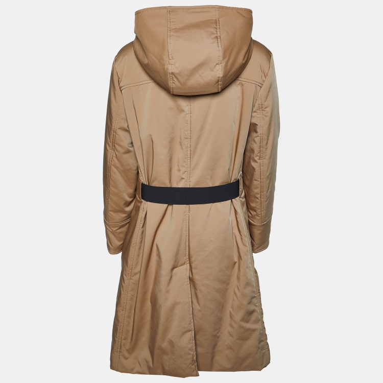 Pre Owned CH Carolina Herrera Brown Hooded Puffer Coat L