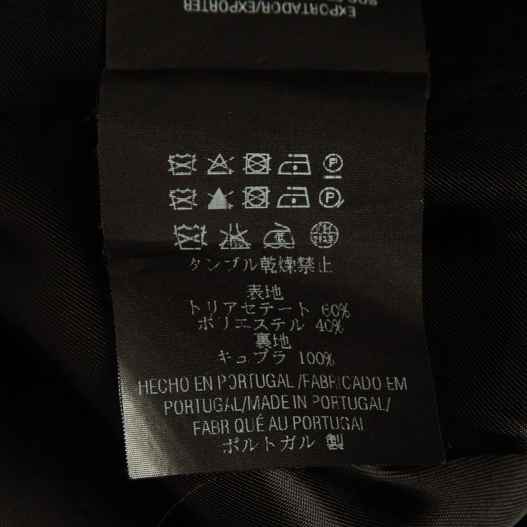 Pre Owned CH Carolina Herrera Black Canvas Single Breasted Blazer M