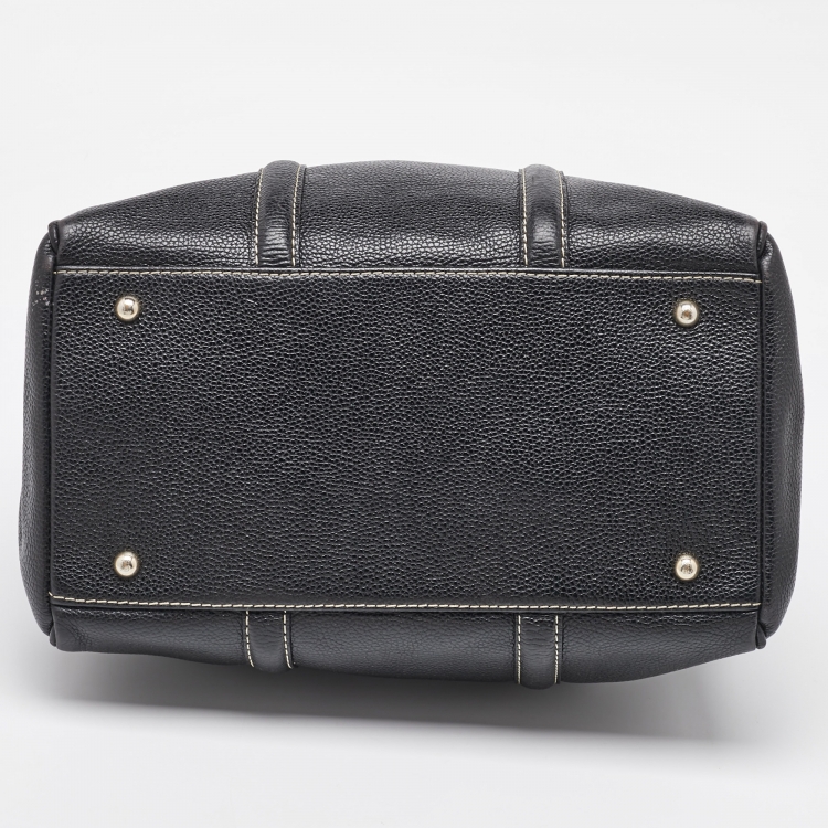 Pre Owned CH Carolina Herrera Black Leather Matteo Tote