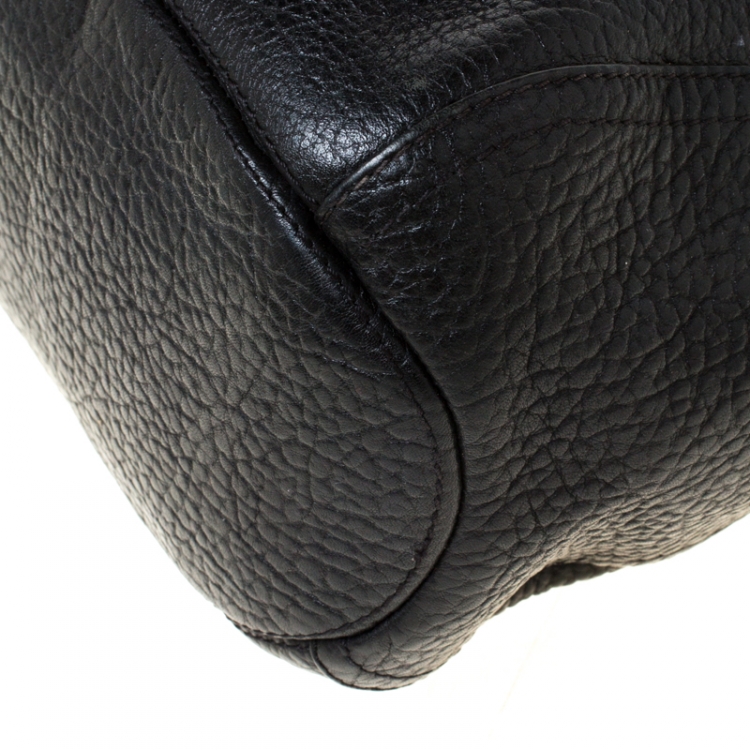 Pre Owned Carolina Herrera Black Leather Maria Shoulder Bag