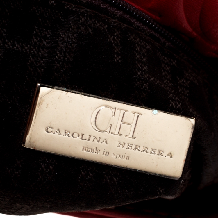 مملوكة مسبقًا CH Carolina Herrera Red Leather Crossbody Bag