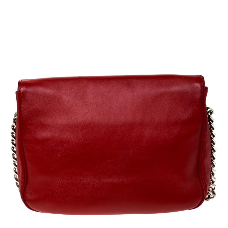 مملوكة مسبقًا CH Carolina Herrera Red Leather Crossbody Bag