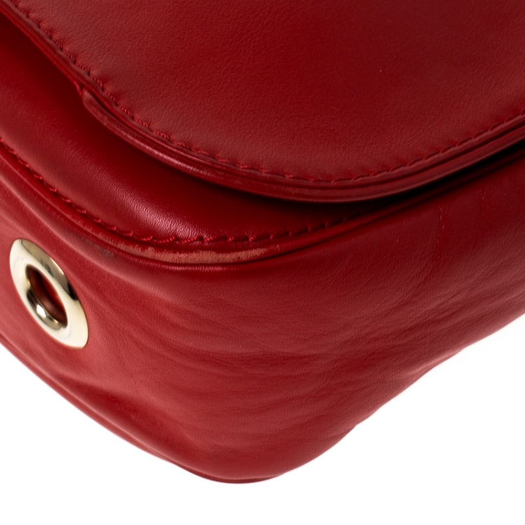 مملوكة مسبقًا CH Carolina Herrera Red Leather Crossbody Bag