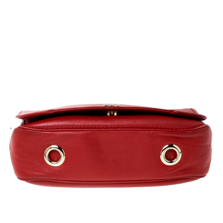 مملوكة مسبقًا CH Carolina Herrera Red Leather Crossbody Bag