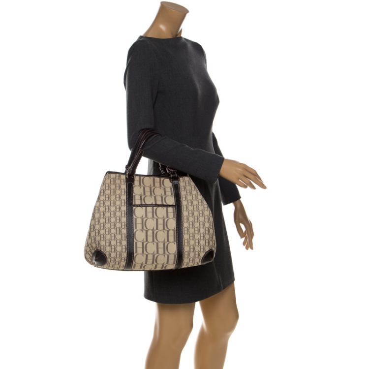 Carolina Herrera bags Monograme Canva Leather CH Multicolor Shoulder Bag  WOMENS