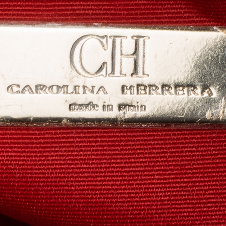 Pre Owned  Carolina Herrera Blue Leather New Baltazar Flap Shoulder Bag 