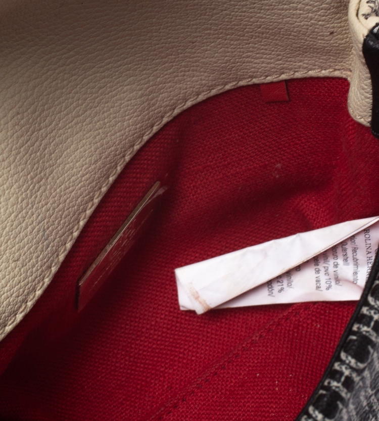 مملوكة مسبقًا Carolina Herrera Multicolor Monogram Coated Canvas and Leather Crossbody Bag