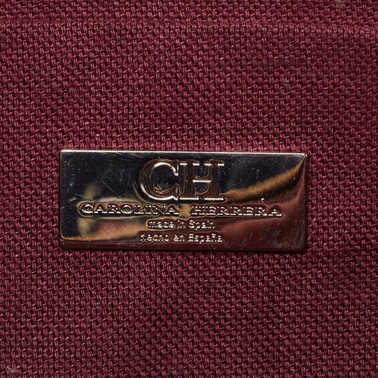 Pre Owned CH Carolina Herrera Tricolor Monogram Coated Canvas and Leather Inro Crossbody Bag