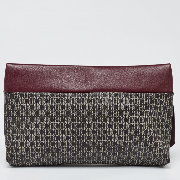 Pre Owned CH Carolina Herrera Tricolor Monogram Coated Canvas and Leather Inro Crossbody Bag