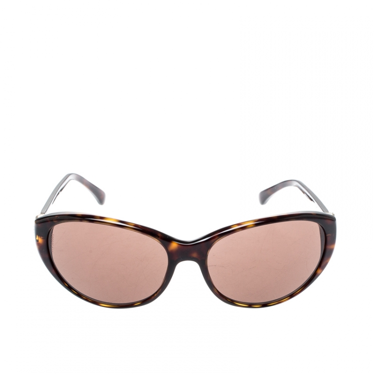 Chanel Tortoise/Brown 5190 Collection Bouton Oval Sunglasses Chanel | TLC