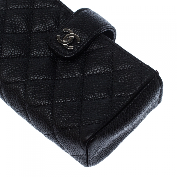 Chanel Black Quilted Leather Iphone Pouch Chanel Tlc