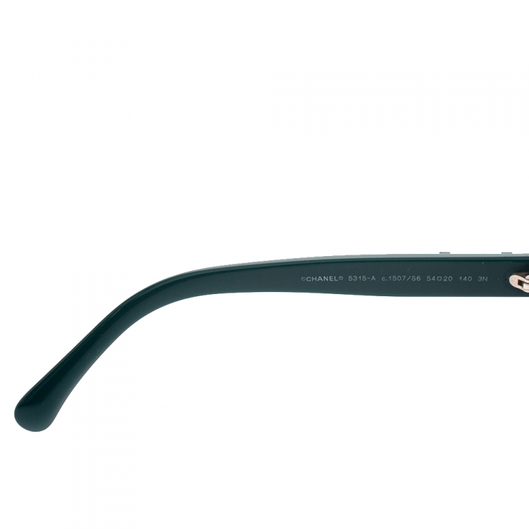 Pre Owned Chanel Dark Green Gradient 5315-A Wayfarer Sunglasses