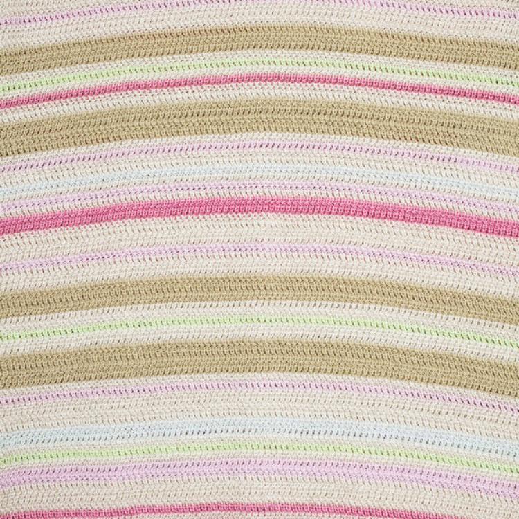 Pre Owned Chanel Striped Long Sleeved Dress M