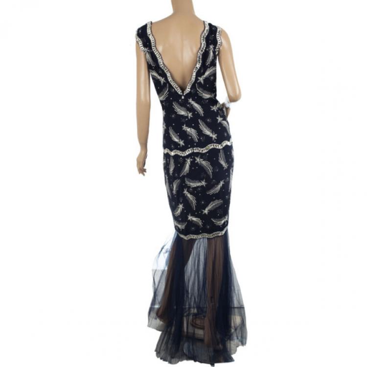 Pre Owned Chanel Cruise 2012 Star Cocktail Dress L