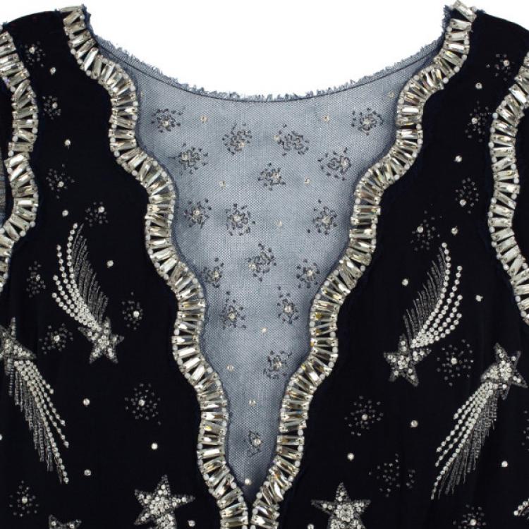 Pre Owned Chanel Cruise 2012 Star Cocktail Dress L