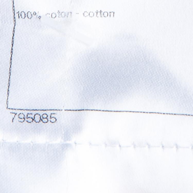 Pre Owned Chanel Multicolor Polka Dot Long Sleeve Dress L