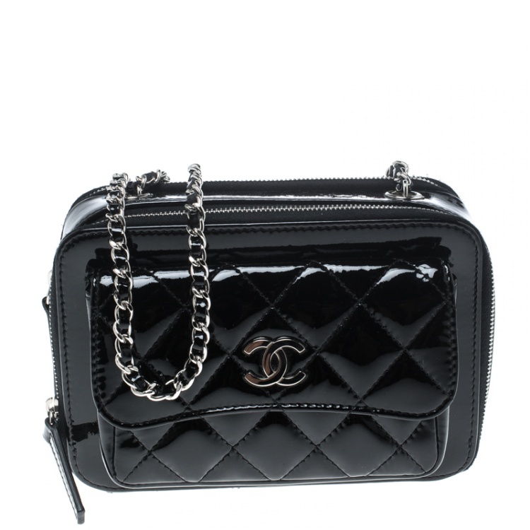 Chanel Black Quilted Patent Leather Mini Camera Pocket Box Case Shoulder  Bag Chanel | The Luxury Closet