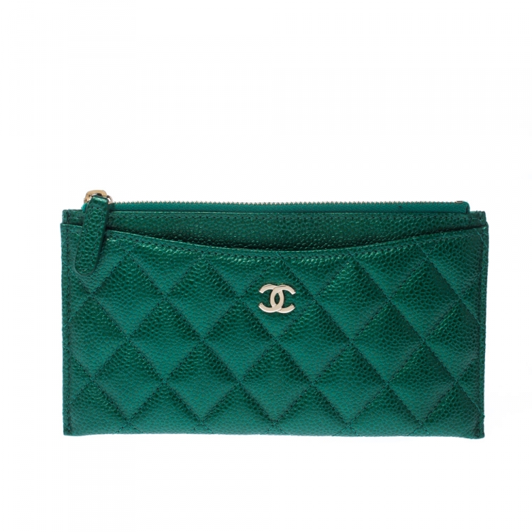Green Quilted Leather Phone Chanel | TLC