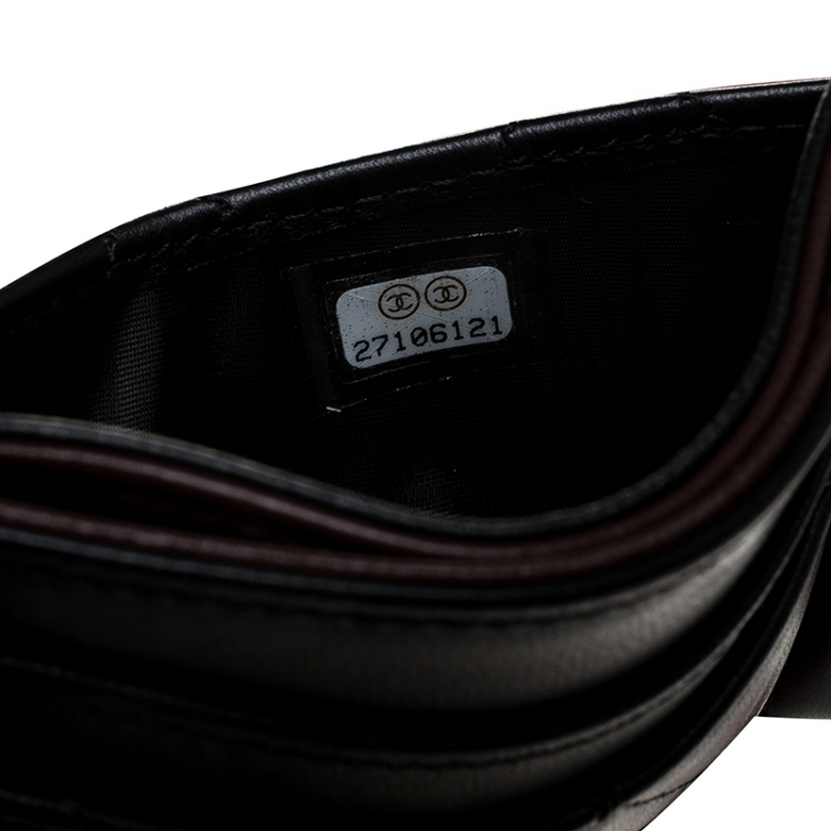 Pre Owned Chanel Black Quilted Leather Classic Card Holder