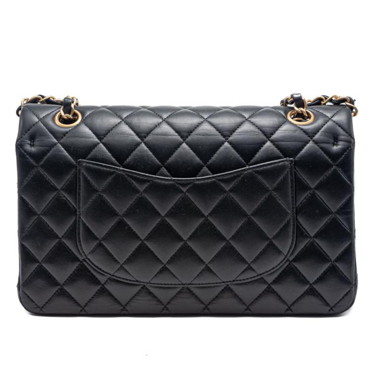 مملوكة مسبقًا Chanel Black Lambskin Lucky Charm Limited Quilted Flap Bag Medium Size 