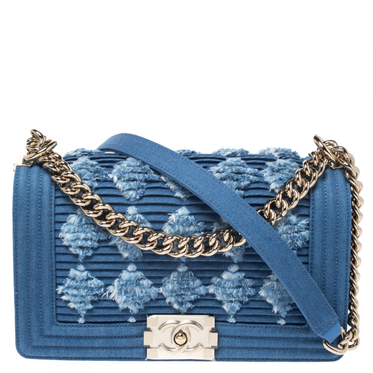 Chanel Blue Denim Medium The 27th Boy Flap Bag Chanel | The Luxury Closet