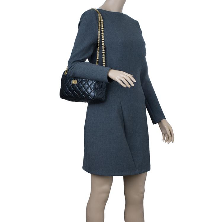 Pre Owned Chanel Black Leather Small Reissue Camera Bag