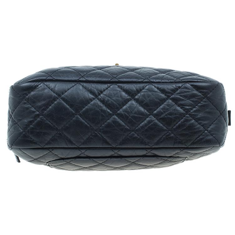 Pre Owned Chanel Black Leather Small Reissue Camera Bag