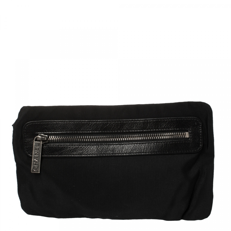 Pre Owned Chanel Black Quilted Leather Chesterfield Backpack