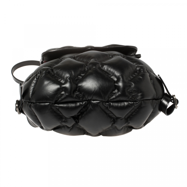 Pre Owned Chanel Black Quilted Leather Chesterfield Backpack