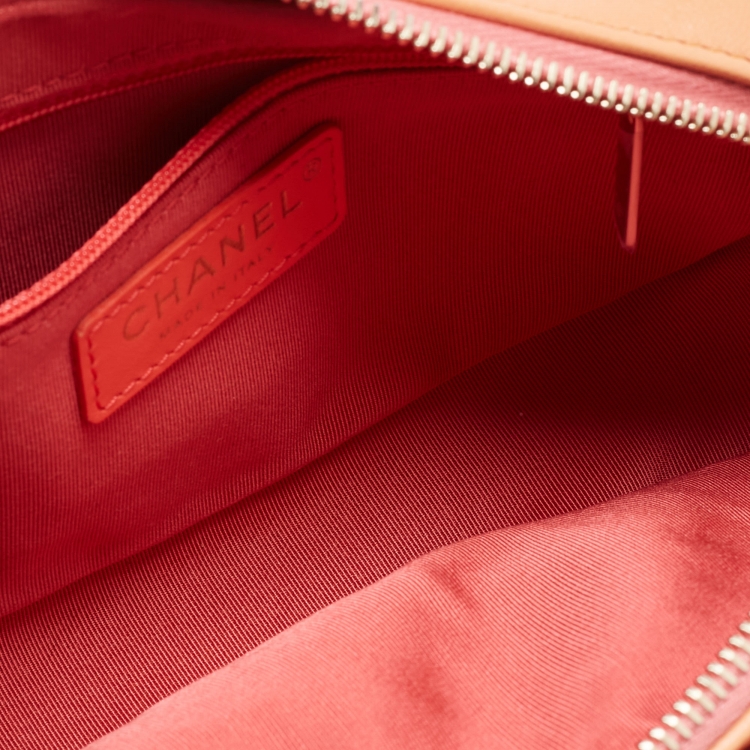 Pre Owned Chanel Mulicolor Quilted Leather CC Double Zip Waist Bag