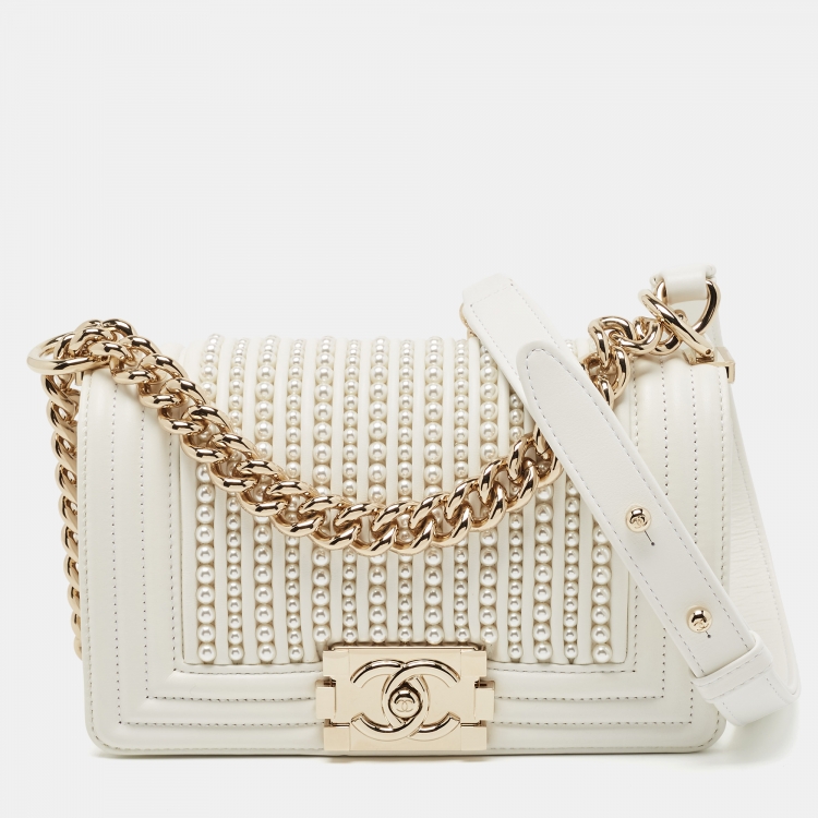 small white chanel bag authentic
