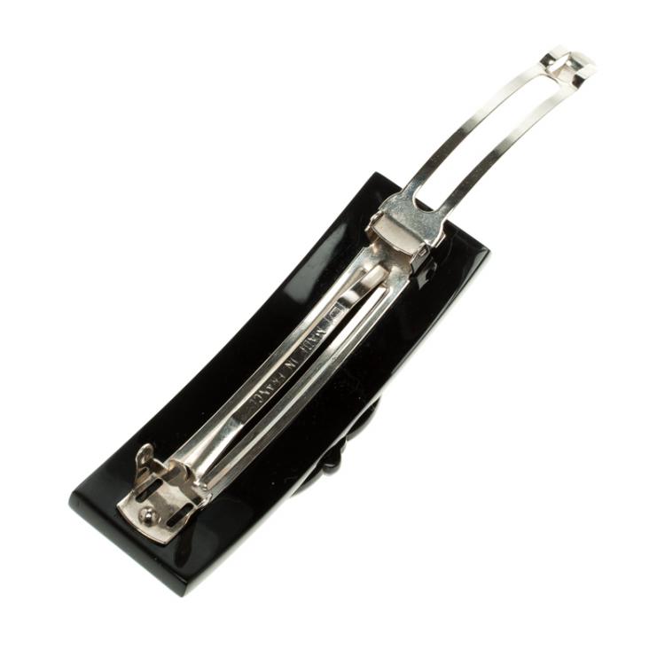 مملوكة مسبقًا Chanel Black CC Multicolor Hair Clip Barrette