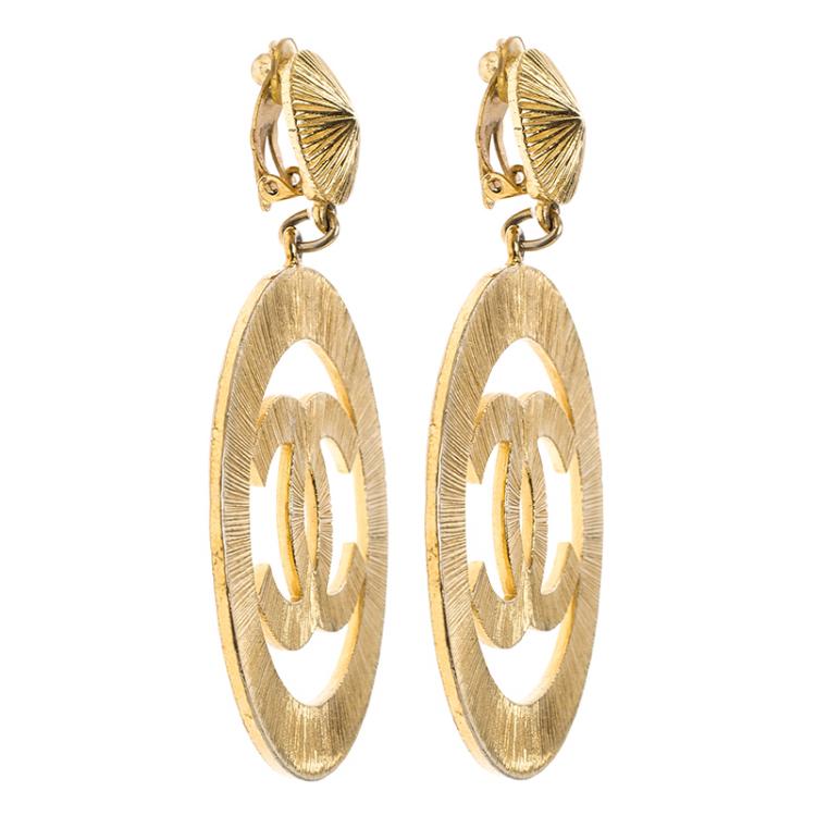 chanel gold hoops