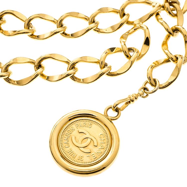 Pre Owned Chanel Gold Tone Belt