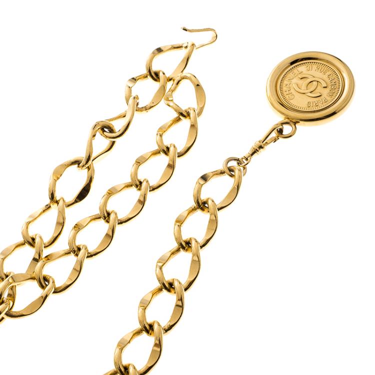 Pre Owned Chanel Gold Tone Belt