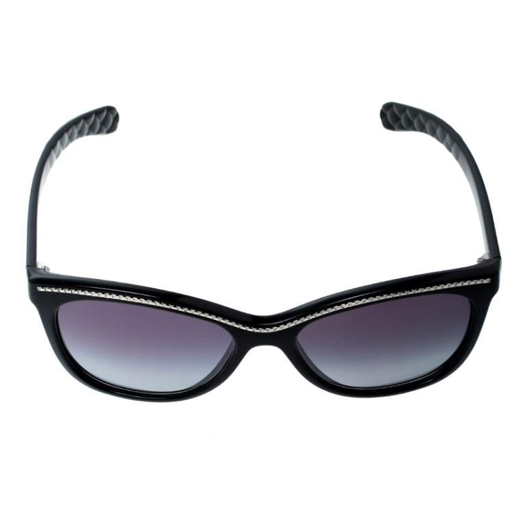 Chanel Black/Grey Gradient 6041 Cat Eye Sunglasses Chanel
