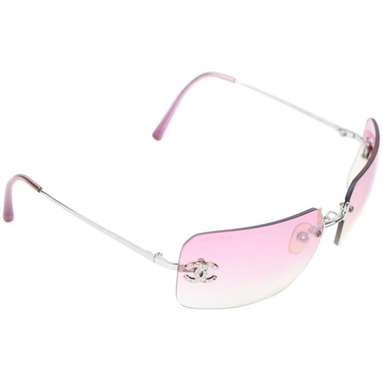 Chanel Pink Rimless Sunglasses ○ Labellov ○ Buy and Sell