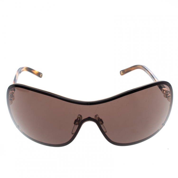 Chanel Gold/ Brown 4170-H Collection Perle Shield Sunglasses Chanel | The  Luxury Closet