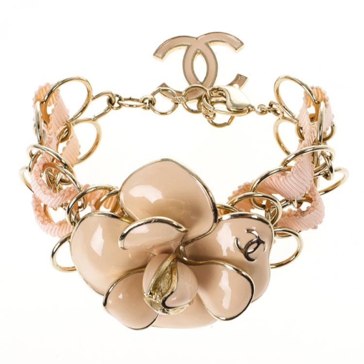 Chanel Pink Camellia Bracelet Chanel