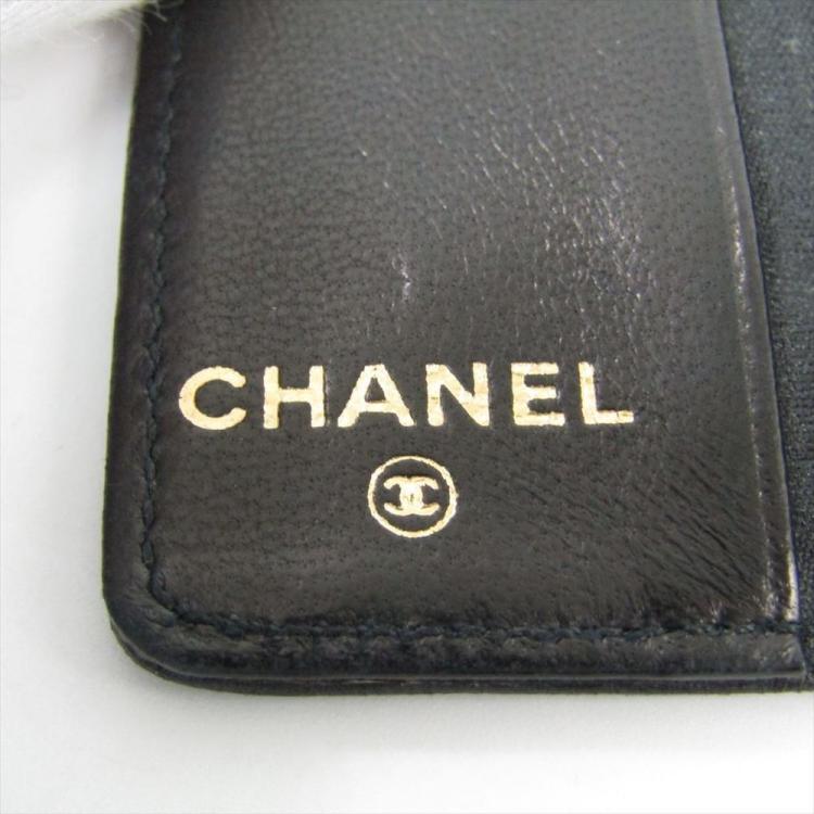 Pre Owned Chanel Black Leather CC 6 Key Case