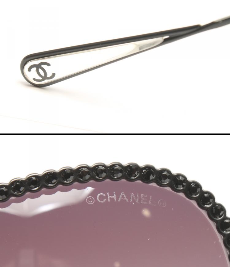 مملوكة مسبقًا Chanel Black 71108 Shield Runway Sunglasses 