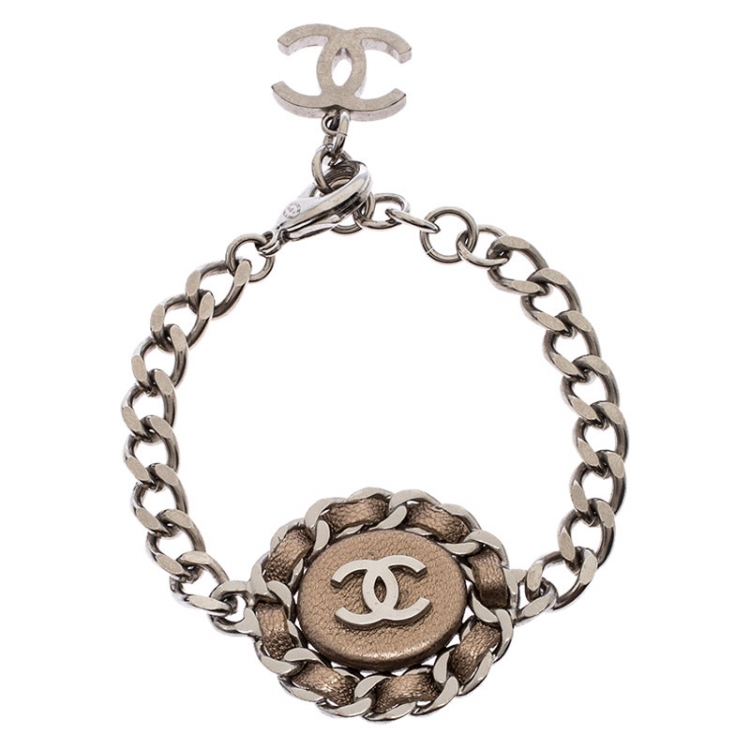 Vintage Chanel Gold Logo Bracelet Cuff- AWL2467 – LuxuryPromise